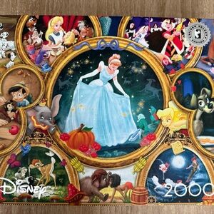 Disney Classic Characters Jigsaw Puzzle Gift Ceaco 2000pc Cinderella NEW!